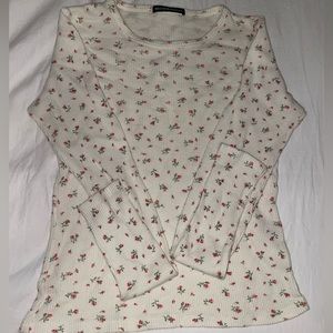 Brandy Melville thermal floral long sleeve